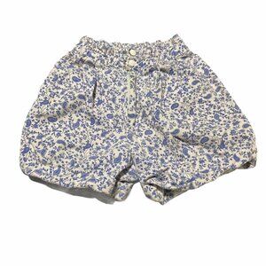 Vintage New Moves Girls Shorts Size 12 White Floral Paisley